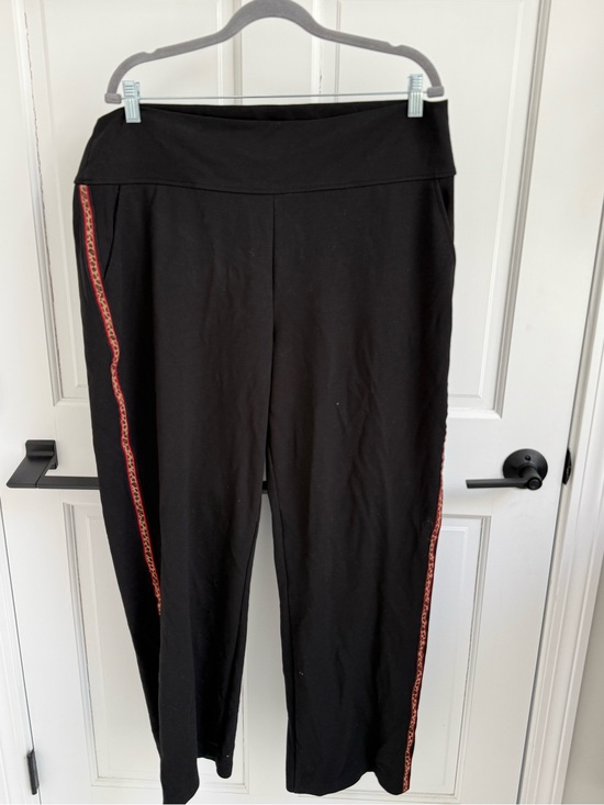 Zaggora Pants - Women's Black Pull-On Joggers with Red Side Trim